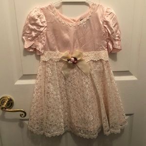 Pink and Ivory Little Girl’s Formal Dress Size 4T